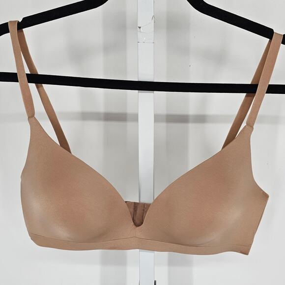 Vintage Y2K Cosmopolitan Womens Sz 36D Lightly Lined T Shirt Bra Solid Beige - Picture 1 of 4